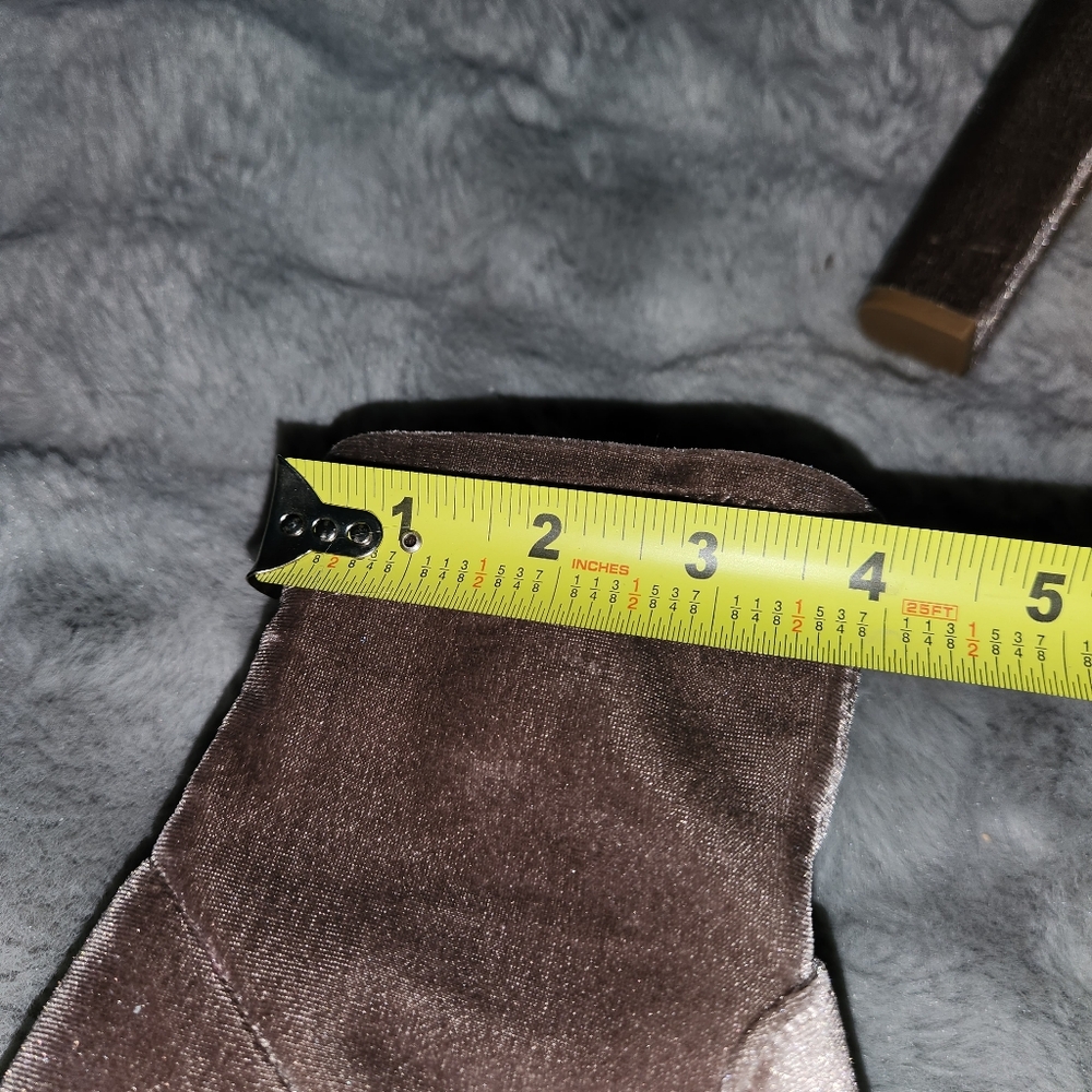 Steve Madden (Edit) Size 7.5 Gray Velour Sock Boot - Picture 9 of 12